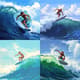 Surfer Riding Wave Pixel Animation - Dynamic Pixel Art Animation for Indie Game Developers and Digital Creators 1