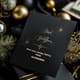 Black Gold Chic Holiday Party Invitation - Elegant Festive Invitation Template for Stylish Seasonal Celebrations 1