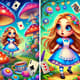 20+ Magical Alice in Wonderland CDR Illustration - Whimsical Cartoon Art for Creative Fun and Storytelling Projects 1