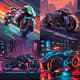 Futuristic Motorcycle Pixel Art - Retro-Inspired Pixel Art Vehicles for Game Developers and Digital Artists 3