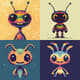 Cute Alien with Antennae Pixel Avatar - Charming Pixel Art Icons for Creative Projects and Digital Profiles 5