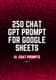 250+ AI ChatGPT Prompts - Google Sheets Automation Hacks for Streamlined Workflow and Enhanced Productivity 6