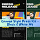 Grunge Style Press Kit - Black & White A4 - Professional Press & Media Announcement Templates for Business Communication 4