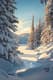 Winter Scene Painting - Serene Landscape Artwork for Calm Spaces and Seasonal Decor 1