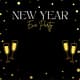Black Gold Illustrative New Year Eve Party Invitation - Elegant Festive Invitation Design for Creative Celebrations and Event Hosts 1