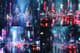 Futuristic City During Rainstorm - Digital Art - Immersive Sci-Fi Urban Landscape for Designers and Creators 5