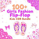 100+ Girls Fashion Flip-Flop Templates - Kids Stylish Vector Footwear Designs for Creative Fashion Projects 2025 4