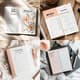 Dusty Rose Workout Log - Peach Gray Black Feminine - Stylish Fitness Planner for Wellness and Goal Tracking 3
