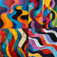 Kinetic Abstract Bold Wavy Lines - Dynamic Abstract Art for Creative Visual Impact and Modern Spaces 5