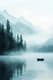Foggy Lake Painting - Atmospheric Landscape Art for Elegant Home and Office Decor 6