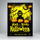 Black Yellow Spooky Halloween Party Flyer - Eye-Catching Halloween Invitation Design for Festive Events 4