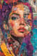 Mixed Media Abstract Female Portrait - Expressive Abstract Portrait Art for Creative Projects and Personal Branding 6