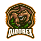 Dinosaur T-Rex Logo Design for Kids & Games - Playful Brand Logo Templates for Youthful Businesses and Creative Projects 1