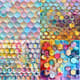 Hexagonal Abstract Art Vibrant Pastel Grid - Dynamic Abstract Expressionism for Creative Spaces and Modern Decor 4