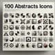 100 Abstracts Icons - Modern Minimalist Icon Set for Creative Designers and Digital Projects 3