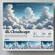4K Cloudscape Seamless Sky Loop - Cinematic AI-Enhanced Motion Background for Creative Video Projects 4