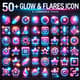 50+ Glow & Flares Icon - Radiant Glow Icons Collection for Designers and Creative Projects 1