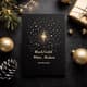 Black Gold White Modern Christmas Eve Card - Elegant Holiday Invitation for Festive Celebrations and Warm Gatherings 6