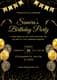 Black Floral Birthday Invitation - Elegant Birthday Invitation Template for Sophisticated Celebrations 3