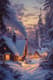 Snowbound Village - Serene Winter Landscape Art for Seasonal Decor and Creative Projects 6