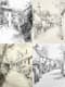 Peaceful Village Street Sketch Art - Timeless Handcrafted Sketch Painting for Artists and Storytellers 3
