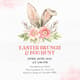 Floral Easter Egg Hunt Party Invite - Elegant Spring-Themed Invitation for Festive Family Gatherings and Creative Hosts 3