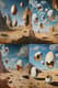 Vast Desert with Giant Objects Art - Surrealist Painting Collection for Creative Expression and Visual Storytelling 6