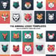 116 Animal Logo Templates - Wild & Domestic Creature Icons - Versatile Branding Assets for Businesses and Creatives 1