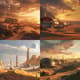 Sunstrider Oasis Dune Tech Settlement Concept - Futuristic Environment Concept Art for Creative Projects 5