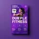 Purple Fitness Club Trifold Flyer - PSD Layout - Dynamic Fitness Marketing Template for Engaging Client Promotions 5