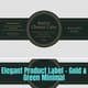 Elegant Product Label Gold Green Minimal - Premium Packaging Label Template for Sophisticated Brand Presentation 4