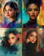 Oil Painting Effect Digital Portrait of a Woman - Expressive Studio-Style Digital Portrait with Classic Oil Painting Charm for Creators 3