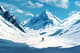 Snowy Mountain Pass - Serene Winter Landscape Art for Tranquil Decor and Creative Projects 6