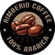 Arabica Coffee Bean Circle Label Illustration - Premium Food & Drink Packaging Template for Brands and Creators 3