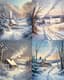 Snowy Winter Countryside - Serene Rural Landscape Art for Calm, Nature-Inspired Decor and Creative Projects 3