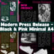 Modern Press Release Black Pink Minimal A4 - Sleek Business Announcement Templates for Professional & Commercial Communication 5