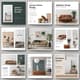 Interior Brochure Bundle - Modern Interior Design Templates - Sleek Multipurpose Promo Kit for Designers and Marketers 1