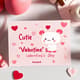 Cutie Pie Valentine's Day Postcard - Charming Romantic Greeting for Heartfelt Love Notes and Seasonal Wishes 4