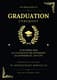 Black Gold Elegant Graduation Ceremony Invitation - Sophisticated, Customizable Card Design for Memorable Graduation Celebrations 3