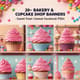 20+ Bakery & Cupcake Shop Banners - Sweet Treat Facebook Ads Templates for Engaging Bakery Promotions and Brand Growth 3