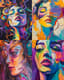 Vibrant Fluid Abstract Female Portrait - Expressive Abstract Portrait Art for Creative Projects and Brand Enhancement 5