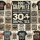 300+ Graphic Tee Collection - Mixed Style Mega Set - Versatile T-Shirt Designs for Creative Brands and Apparel Makers 6