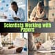 Scientists Working with Papers - Cinematic Educational Stock Video for Science & Medical Projects 1