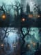 Gothic Cemetery At Dusk - Dark Aesthetic Digital Art for Moody Horror and Atmospheric Projects 5