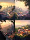 Sunrise Over Quiet Town Digital Art - Serene Digital Painting for Tranquil and Inspiring Visuals 4