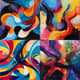 Lyrical Abstract Fluid Intertwining Forms - Expressive Abstract Art for Contemporary Creative Spaces 4
