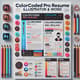 ColorCoded Pro Resume Illustrator & Word - Professional Business Resume Templates for Clear, Impactful Career Branding 1