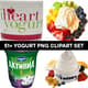 51+ Yogurt PNG Clipart Set - Vibrant Food & Beverage Illustrations for Creative Projects and Marketing 3