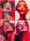 Vibrant Red Expressionistic Portrait of a Woman - Dynamic Expressionistic Portrait Art for Creative Collectors and Interior Decor 4