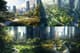 City Park Oasis - Serene Urban Landscape Art for Modern Spaces and Creative Decor 3